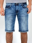 ESRA Jeansshorts Herren kurze Jeanshose mit Stretch Hellblau/Blau