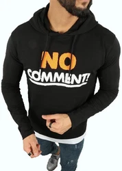 Megaman Hoodie No Comment Premium Schwarz/Rot/Dunkelblau