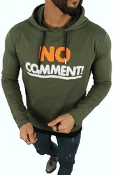 Megaman Hoodie No Comment Premium Dunkelgrün