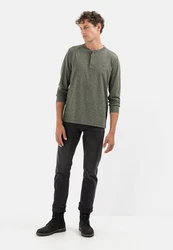 camel active Langarmshirt Dunkelgrün/Grün/Khaki