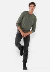 camel active Langarmshirt Dunkelgrün/Grün/Khaki
