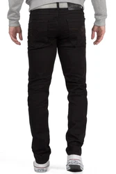 Cipo & Baxx Slim-fit-Jeans Herren Hose BA-CD319A Schwarz