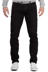 Cipo & Baxx Slim-fit-Jeans Herren Hose BA-CD319A Schwarz