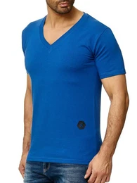 T-Shirt 1308C (Shirt Polo Kurzarmshirt Tee, 1-tlg) Fitness Freizeit Casual