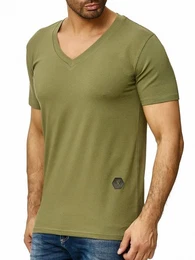 T-Shirt 1308C (Shirt Polo Kurzarmshirt Tee, 1-tlg) Fitness Freizeit Casual