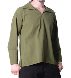 Langarmhemd Alternatives Hippie Herren-Hemd - berzieher Baumwolle, Freizeithemd