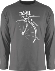 Shirtracer Rundhalsshirt Fahrrad Geschenk Rennrad Radfahren Radsport Grau/Dunkelgrau/Hellgrau