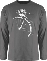 Shirtracer Rundhalsshirt Fahrrad Geschenk Rennrad Radfahren Radsport Grau/Dunkelgrau/Hellgrau