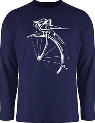 Shirtracer Rundhalsshirt Fahrrad Geschenk Rennrad Radfahren Radsport Dunkelblau/Blau
