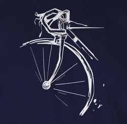 Shirtracer Rundhalsshirt Fahrrad Geschenk Rennrad Radfahren Radsport Dunkelblau/Blau