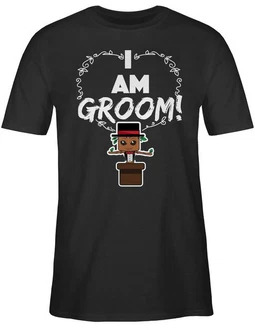 Shirtracer T-Shirt I am groom! JGA Herren Braun/Creme/Grau/Grün/Dunkelrot Shirtracer T-Shirt I am groom! JGA Herren Braun/Creme/Grau/Grün/Dunkelrot