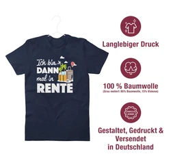 Shirtracer T-Shirt Ich bin dann mal in Rente Lila/Dunkelblau/Rot