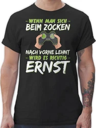 Shirtracer T-Shirt Wenn man sich beim zocken nach vorne lehnt Nerd Geschenke grün