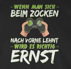 Shirtracer T-Shirt Wenn man sich beim zocken nach vorne lehnt Nerd Geschenke grün