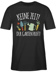 Shirtracer T-Shirt Keine Zeit! Der Garten ruft weiß