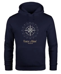 Hoodie Hoodie Herren Kompass Windrose Navigator Segeln
