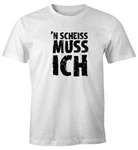 MoonWorks Print-Shirt FunShirt Spruch-Shirt mit Print Rosa/Hellblau/Dunkelgrün