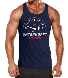 Tanktop Herren Tank-Top Shirt Total Unterhopft Bier Tank-Anzeige mit Print