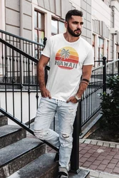 Neverless Print-Shirt Herren T-Shirt Hawaii Palme Tropical Summer Retro Slim Fit Orange/Rot/Weiß/Blau/Gelb