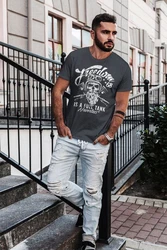 Neverless Print-Shirt Herren T-Shirt Biker Motorrad Motiv Freedom is a full Tank Skull 