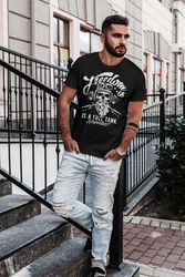 Neverless Print-Shirt Herren T-Shirt Biker Motorrad Motiv Freedom is a full Tank Skull Rosa/Braun/Dunkelgrau/Lila/Schwarz/Grün