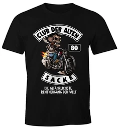 Print-Shirt Lustiges Herren T-Shirt Club der alten Scke Alter Sack Geschenk fr ltere Geburtstag Mnner Fun-Shirt mit Print