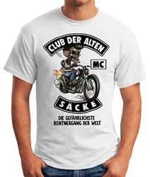 MoonWorks Print-Shirt Lustiges Herren T-Shirt Club der alten Säcke Creme