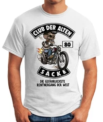 MoonWorks Print-Shirt Lustiges Herren T-Shirt Club der alten Säcke Creme