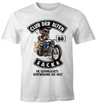 MoonWorks Print-Shirt Lustiges Herren T-Shirt Club der alten Säcke Creme