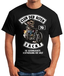 MoonWorks Print-Shirt Lustiges Herren T-Shirt Club der alten Säcke Schwarz