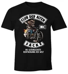 MoonWorks Print-Shirt Lustiges Herren T-Shirt Club der alten Säcke Schwarz