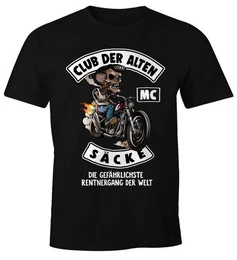 Print-Shirt Lustiges Herren T-Shirt Club der alten Scke Alter Sack Geschenk fr ltere Geburtstag Mnner Fun-Shirt mit Print