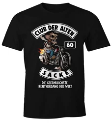 MoonWorks Print-Shirt Lustiges Herren T-Shirt Club der alten Säcke Schwarz