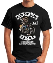 MoonWorks Print-Shirt Lustiges Herren T-Shirt Club der alten Säcke Schwarz