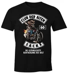 MoonWorks Print-Shirt Lustiges Herren T-Shirt Club der alten Säcke Schwarz