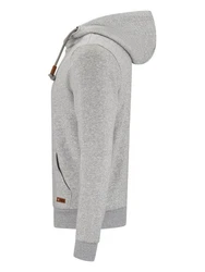 riverso Herren Kapuzenpullover RIVJulian Regular Fit Hoodie Pullover Grau/Hellgrau