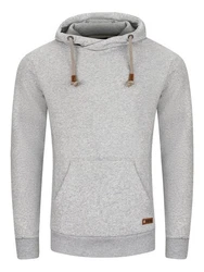 riverso Herren Kapuzenpullover RIVJulian Regular Fit Hoodie Pullover Grau/Hellgrau