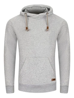 riverso Herren Kapuzenpullover RIVJulian Regular Fit Hoodie Pullover Grau/Hellgrau
