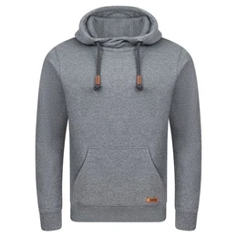 Kapuzenpullover Herren Hoodie RIVJulian Regular Fit Longsleeve Sweatshirt mit Cross-Over-Kragen und Kngurutasche