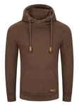 riverso Herren Kapuzenpullover RIVJulian Regular Fit Hoodie Pullover Khaki/Dunkelbraun/Braun/Grau