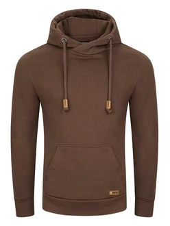 riverso Herren Kapuzenpullover RIVJulian Regular Fit Hoodie Pullover Khaki/Dunkelbraun/Braun/Grau