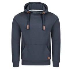 riverso Herren Kapuzenpullover RIVNiklas Regular Fit Hoodie Dunkelblau/Blau