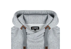 riverso Herren Kapuzenpullover RIVNiklas Regular Fit Hoodie Grau/Hellgrau