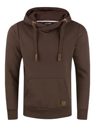 riverso Herren Kapuzenpullover RIVNiklas Regular Fit Hoodie Dunkelbraun/Braun/Khaki/Grau