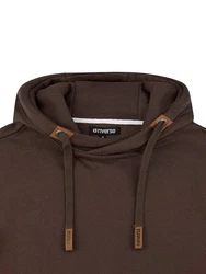riverso Herren Kapuzenpullover RIVNiklas Regular Fit Hoodie Dunkelbraun/Braun/Khaki/Grau