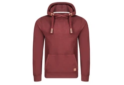 riverso Herren Kapuzenpullover RIVNiklas Regular Fit Hoodie Rot/Dunkelrot/Bordeaux