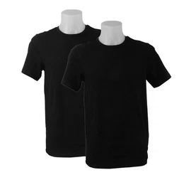 T-Shirt Herren Basic 2er Pack BIO Baumwolle Kurzarm Shirt Rundhals Doppelpack