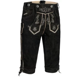 Trachtenhose Herren Lederhose Kniebund mit Trgern 100% Echtleder