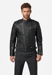 Lederjacke Reward stylische Bikerjacke Hochwertiges Lamm-Leder