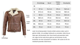 Lederjacke Harlem Kunstfell-Ftterung Hochwertiges Lamm-Leder